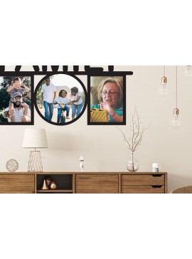 Σετ των 2 Intra απο ξύλο plywood 3mm-4mm πάχος - Οικογενειακή κορνίζα με σετ 3 φωτογραφιών Δίασταση 20x25 cm INTRAFABR-28229602