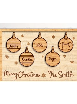 Σετ των 3 Intra απο ξύλο plywood 3mm-4mm πάχος - Στολίδι για οικογενειακή πινακίδα  Δίασταση 6x6 cm INTRAFABR-111236283