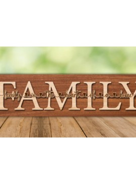 Intra απο ξύλο plywood 3mm-4mm πάχος - Γραφικό σχεδίασης οικογενειακής κοπής με λέιζερ Δίασταση 30x20 cm INTRAFABR-78633260