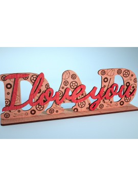 Σετ των 2 Intra απο ξύλο plywood 3mm-4mm πάχος - Family Stand Laser Cut  |Family Stand Δίασταση 30x20 cm INTRAFABR-63867393