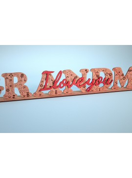 Σετ των 2 Intra απο ξύλο plywood 3mm-4mm πάχος - Family Stand Laser Cut  |Family Stand Δίασταση 30x20 cm INTRAFABR-63867488