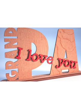 Intra απο ξύλο plywood 3mm-4mm πάχος - Family Stand Laser Cut  |Family Stand Δίασταση 30x20 cm INTRAFABR-62979963