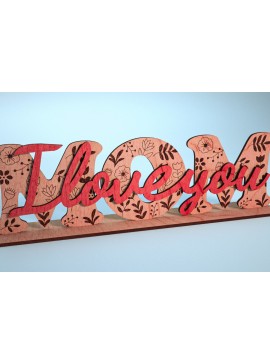 Σετ των 2 Intra απο ξύλο plywood 3mm-4mm πάχος - Family Stand Laser Cut  |Family Stand Δίασταση 30x20 cm INTRAFABR-63867302