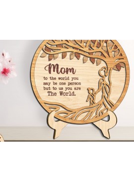 Σετ των 2 Intra απο ξύλο plywood 3mm-4mm πάχος -  κοπής με λέιζερ οικογενειακού δέντρου - Break Jhon Δίασταση 20x20 cm INTRAFABR-93161726