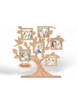 Σετ των 2 Intra απο ξύλο plywood 3mm-4mm πάχος - Family Tree Multi Photo Frame  Δίασταση 20x25 cm INTRAFABR-117002392