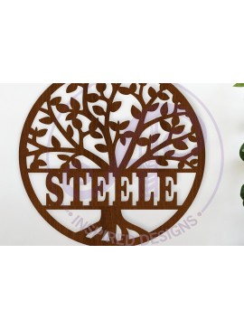 Intra απο ξύλο plywood 3mm-4mm πάχος - Επιγραφή τοίχου με όνομα οικογενειακού δέντρου,  Δίασταση 40x50 cm INTRAFABR-122570612