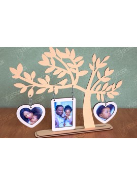 Σετ των 2 Intra απο ξύλο plywood 3mm-4mm πάχος - Κορνίζα Οικογενειακό Δέντρο | Διακόσμηση σπιτιού|CNC Δίασταση 20x25 cm INTRAFABR-113999332