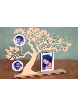 Σετ των 2 Intra απο ξύλο plywood 3mm-4mm πάχος - Κορνίζα Οικογενειακό Δέντρο | Διακόσμηση σπιτιού|CNC Δίασταση 20x25 cm INTRAFABR-113999339