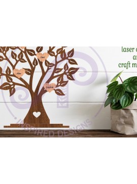 Σετ των 3 Intra απο ξύλο plywood 3mm-4mm πάχος - Βάση οικογενειακού δέντρου,  κοπής με λέιζερ Δίασταση 2x6 cm INTRAFABR-102690106