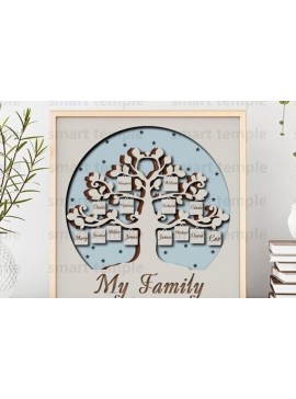 Intra απο ξύλο plywood 3mm-4mm πάχος - Οικογενειακό Δέντρο , Οικογενειακό Δέντρο Πολυστρωματικό Δίασταση 30x20 cm INTRAFABR-81180140