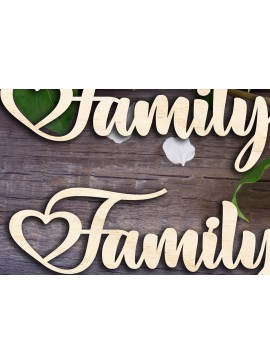 Σετ των 2 Intra απο ξύλο plywood 3mm-4mm πάχος - Οικογενειακή Λέξη Δίασταση 20x20 cm INTRAFABR-30292136