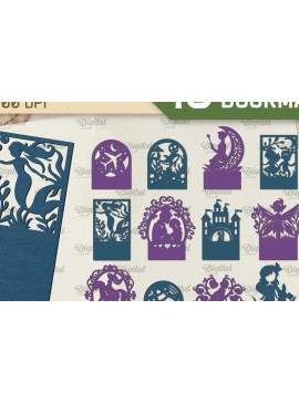 Σετ των 2 Intra απο ξύλο plywood 3mm-4mm πάχος - Δέσμη κοπής λέιζερ σελιδοδείκτη χαρτιού φαντασίας Δίασταση 5x20 cm INTRAFABR-91142639