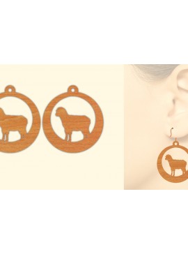 Σετ των 3 Intra απο ξύλο plywood 3mm-4mm πάχος - Ξύλινα σκουλαρίκια Farm Animal Κατσικίσια  Δίασταση 3x3 cm INTRAFABR-70643143