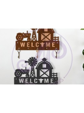 Intra απο ξύλο plywood 3mm-4mm πάχος - Σχέδια θήκης κλειδιού σκηνικών φάρμας Δίασταση 30x20 cm INTRAFABR-124358757