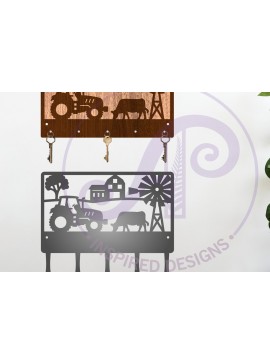 Intra απο ξύλο plywood 3mm-4mm πάχος - Σχέδια θήκης κλειδιού Farm Tractor Αποκομμένα Δίασταση 30x20 cm INTRAFABR-116238642