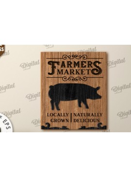 Σετ των 2 Intra απο ξύλο plywood 3mm-4mm πάχος - Farmer's Wall Decor Cut Laser. Σημάδι σπιτιού Δίασταση 30x20 cm INTRAFABR-117109499