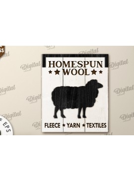 Σετ των 2 Intra απο ξύλο plywood 3mm-4mm πάχος - Farmer's Wall Decor Cut Laser. Σημάδι σπιτιού Δίασταση 30x20 cm INTRAFABR-117109619