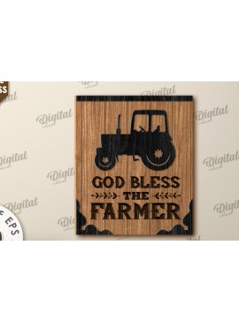 Σετ των 2 Intra απο ξύλο plywood 3mm-4mm πάχος - Farmer's Wall Decor Cut Laser. Σημάδι σπιτιού Δίασταση 30x20 cm INTRAFABR-117109104