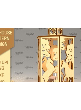 Σετ των 2 Intra απο ξύλο plywood 3mm-4mm πάχος - φαναριού αγροικίας. Σχεδιασμός Φάρμας Δίασταση 30x20 cm INTRAFABR-99559791