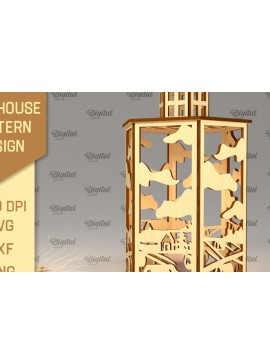 Σετ των 2 Intra απο ξύλο plywood 3mm-4mm πάχος - φαναριού αγροικίας. Σχεδιασμός Φάρμας Δίασταση 30x20 cm INTRAFABR-99559886