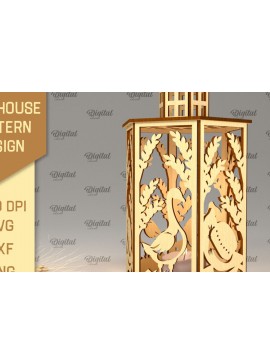 Σετ των 2 Intra απο ξύλο plywood 3mm-4mm πάχος - φαναριού αγροικίας. Σχεδιασμός Φάρμας Δίασταση 30x20 cm INTRAFABR-99559977