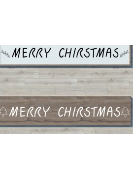 Σετ των 2 Intra απο ξύλο plywood 3mm-4mm πάχος - Αγροικία Καλά Χριστούγεννα Δίασταση 15x15 cm INTRAFABR-6712933