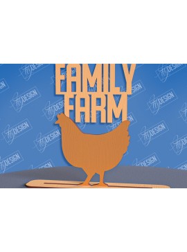 Σετ των 2 Intra απο ξύλο plywood 3mm-4mm πάχος - Σχέδιο κοπής με λέιζερ μόνιμης αγροικίας Δίασταση 30x20 cm INTRAFABR-96822012