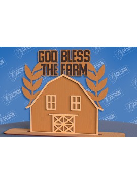 Intra απο ξύλο plywood 3mm-4mm πάχος - Σχέδιο κοπής με λέιζερ μόνιμης αγροικίας Δίασταση 30x20 cm INTRAFABR-96821972