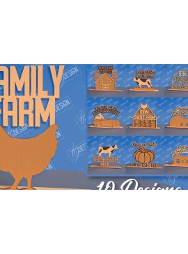 Intra απο ξύλο plywood 3mm-4mm πάχος - Πακέτο σχεδίασης λέιζερ μόνιμης αγροικίας Δίασταση 30x20 cm INTRAFABR-96822291