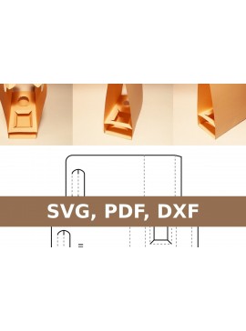 Σετ των 2 Intra απο ξύλο plywood 3mm-4mm πάχος - Τσάντα Fast Food Δίασταση 20x20 cm INTRAFABR-33760575