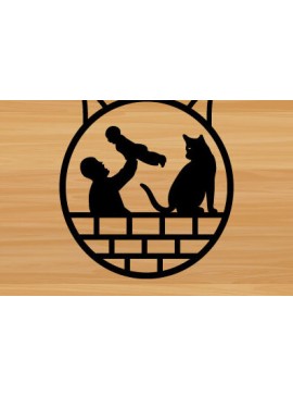 Intra απο ξύλο plywood 3mm-4mm πάχος - Σχεδιασμός τέχνης μεταλλικών τοίχων για την ημέρα του πατέρα Δίασταση 40x50 cm INTRAFABR-72477009