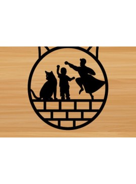 Intra απο ξύλο plywood 3mm-4mm πάχος - Σχεδιασμός τέχνης μεταλλικών τοίχων για την ημέρα του πατέρα Δίασταση 40x50 cm INTRAFABR-72337549