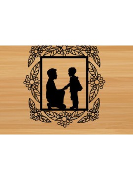 Intra απο ξύλο plywood 3mm-4mm πάχος - Μεταλλική διακόσμηση τοίχου με λέιζερ για την ημέρα του πατέρα Δίασταση 40x50 cm INTRAFABR-72834017