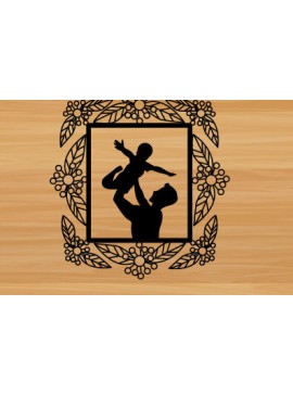 Intra απο ξύλο plywood 3mm-4mm πάχος - Μεταλλική διακόσμηση τοίχου με λέιζερ για την ημέρα του πατέρα Δίασταση 40x50 cm INTRAFABR-72834176