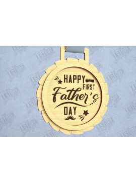 Σετ των 2 Intra απο ξύλο plywood 3mm-4mm πάχος - Βραβείο για την Ημέρα του Πατέρα | Ξύλινο τρόπαιο | CNC Δίασταση 20x20 cm INTRAFABR-119127389