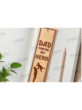 Σετ των 3 Intra απο ξύλο plywood 3mm-4mm πάχος - Απο σελιδοδείκτης για την Ημέρα του Πατέρα Δίασταση 5x20 cm INTRAFABR-121119721