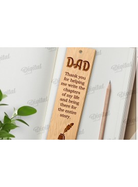 Σετ των 2 Intra απο ξύλο plywood 3mm-4mm πάχος - Απο σελιδοδείκτης για την Ημέρα του Πατέρα Δίασταση 5x20 cm INTRAFABR-121119480