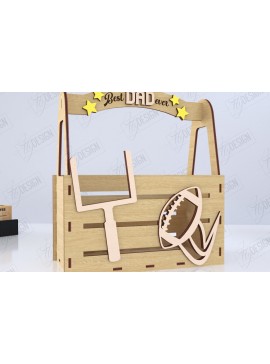 Σετ των 2 Intra απο ξύλο plywood 3mm-4mm πάχος - Κουτί για την Ημέρα του Πατέρα | Κουτί αποθήκευσης | Δώρο Δίασταση 15x15 cm INTRAFABR-118896405