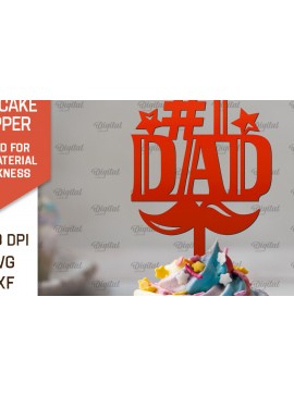 Σετ των 2 Intra απο ξύλο plywood 3mm-4mm πάχος - Τούρτα για την Ημέρα του Πατέρα  Δίασταση 30x20 cm INTRAFABR-96135247