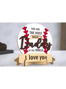 Σετ των 2 Intra απο ξύλο plywood 3mm-4mm πάχος - Κάρτα για τη γιορτή του πατέρα | Ιδέες για δώρα παππού Δίασταση 10x15 cm INTRAFABR-119121108