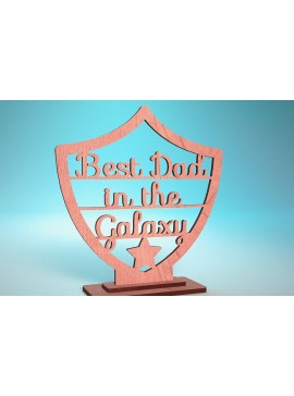 Σετ των 2 Intra απο ξύλο plywood 3mm-4mm πάχος - Κάρτα για τη γιορτή του πατέρα | Ευχετήρια κάρτα | CNC Δίασταση 10x15 cm INTRAFABR-119310033