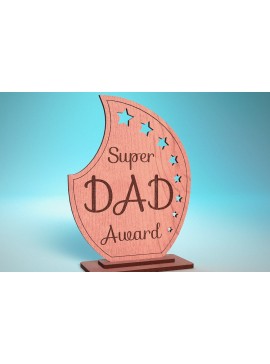 Σετ των 2 Intra απο ξύλο plywood 3mm-4mm πάχος - Κάρτα για τη γιορτή του πατέρα | Ευχετήρια κάρτα | CNC Δίασταση 10x15 cm INTRAFABR-119310028