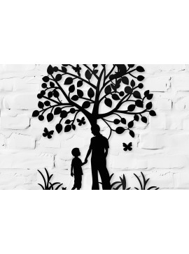 Σετ των 3 Intra απο ξύλο plywood 3mm-4mm πάχος -  περικοπής  για τη γιορτή του πατέρα Dad Tree Δίασταση 4x4 cm INTRAFABR-97831612