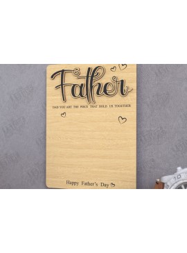 Intra απο ξύλο plywood 3mm-4mm πάχος - Ημέρα του πατέρα Οικογενειακά σημάδια κοπής με λέιζερ |CNC Δίασταση 30x20 cm INTRAFABR-119887104