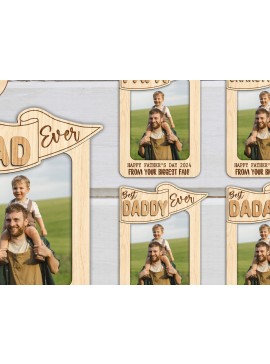 Σετ των 2 Intra απο ξύλο plywood 3mm-4mm πάχος -  περικοπής  για την Ημέρα του Πατέρα Δίασταση 20x25 cm INTRAFABR-98479145