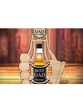 Σετ των 2 Intra απο ξύλο plywood 3mm-4mm πάχος - Δώρο για την Ημέρα του Πατέρα Καλύτερη θήκη για μπουκάλια Δίασταση 20x20 cm INTRAFABR-103594366