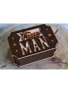 Σετ των 2 Intra απο ξύλο plywood 3mm-4mm πάχος - Κουτί δώρου για τη γιορτή του πατέρα | Ξύλινο κουτί δώρου Δίασταση 15x15 cm INTRAFABR-119068622