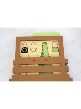 Σετ των 2 Intra απο ξύλο plywood 3mm-4mm πάχος - Δωροθήκη για την Ημέρα του Πατέρα | Gift Idea Δίασταση 10x15 cm INTRAFABR-116151454