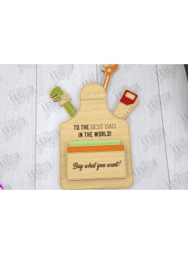 Σετ των 2 Intra απο ξύλο plywood 3mm-4mm πάχος - Δωροθήκη για την Ημέρα του Πατέρα | Gift Idea Δίασταση 10x15 cm INTRAFABR-116143186