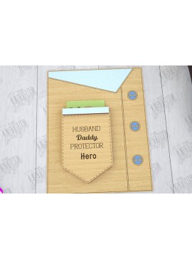 Σετ των 2 Intra απο ξύλο plywood 3mm-4mm πάχος - Δωροθήκη για την Ημέρα του Πατέρα | Gift Idea Δίασταση 10x15 cm INTRAFABR-116143203